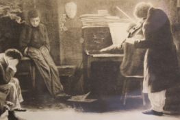 After Lionello Balestrieri (1872-1958) Italian, Beethoven Sonata, 19.5 x 40cm, together with a