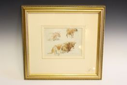 Henry C. Bryant (exh.1860-1880), Studies of cattle, signed and inscribed “Daisy”, watercolour and