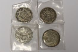 Half crowns, 1826 x 1 (f), 1836 x 1 (f), 1887 x 1 (almost ef), 1925 x 1 (fvf), and approx. 31 half