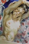 Sigurd Wendland (20th/21st Century) German, Reclining nude, signed and dated ‘90, watercolour, 69