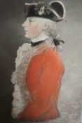 Attributed to Nathaniel Bermingham or Lucas Bateman, a cut out miniature portrait of a young army