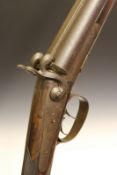 A Royal double barrelled pinfire Cape rifle by Anton Lebeda, 28 inch barrels, the left smooth, the