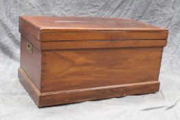 A 19th Century camphorwood blanket chest, 95cm wide.