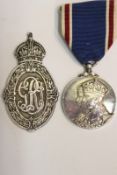 Second Class Kaiser-I-Hind Medal, GRI, ring and suspender lacking, together with GVIR Coronation