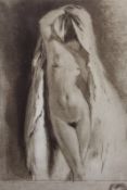 Edgar Chahin (1874-1947) Armenian-French, Three etchings of nudes, signed in pencil, sizes vary,