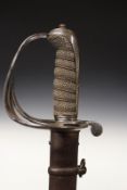 A RHA Eagle Regiment Officer’s sword, 86.5cm slightly curved blade etched with fine quality