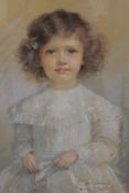 Florence Small (19th/20th Century), Portrait of a young girl, signed and dated 1907, pastel, 90 x