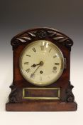 A WM.IV.MAHOGANY BRACKET CLOCK WITH FUSEE MOVEMENT