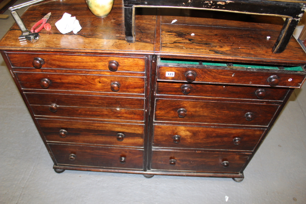 A VICTORIAN ROSEWOOD SIDE CABINET