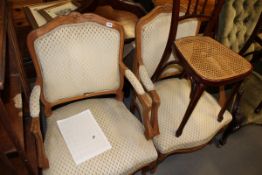 A PAIR OF LARGE FRENCH SALON ARMCHAIRS