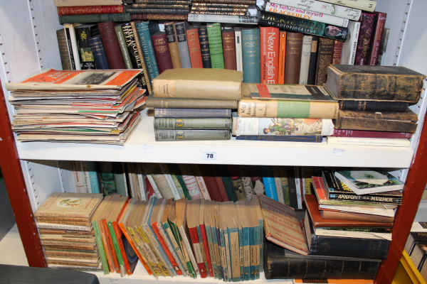 A LARGE COLLECTION OF VINTAGE BOOKS,ETC