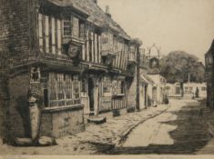 REGINALD GREEN (19TH/20TH CENTURY, BRITISH) THE STAR INN, ALFRISTON, SUSSEX etching, signed and