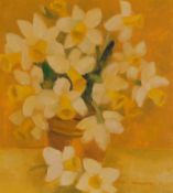 GHEORGHE VRANEANTU (1939-2006, ROMANIAN) GORNITE (DAFFODILS) oil on canvas, signed and dated 1973