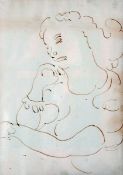 * SIR MATTHEW SMITH (1879-1959, BRITISH) LADY ELIZABETH TOWNSHEND, RAYNHAM pen and ink drawing,