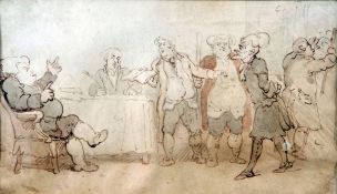 THOMAS ROWLANDSON (1756-1827, BRITISH) DR SYNTAX IN A COURT OF JUSTICE pen, ink and watercolour 4