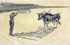 * GERTRUDE HERMES, OBE, RA (1901-1983, BRITISH) BULLFIGHT 3 lithograph, signed, dated 1955, numbered