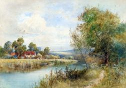 WIGGS KINNAIRD (1875-1915, BRITISH) ON THE AVON watercolour, signed lower left and inscribed with