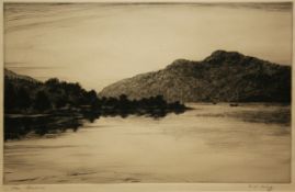 R L KING (20TH CENTURY, BRITISH) LOCH ARD; BEN LOMOND pair of etchings, both signed and inscribed