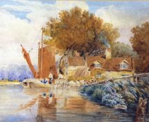 JOHN THIRTLE (1777-1839, BRITISH) THORPE WATERING, NORWICH watercolour, signed 10 x 12 ½ins