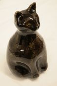 H F HUMPHREYS (20TH CENTURY, BRITISH) A CAT studio pottery, signed and dated 1971 to bottom 8 ½ins