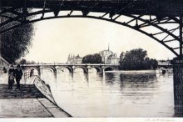 * CHRISTOPHER RICHARD WYNNE NEVINSON (1889-1946, BRITISH) LA CITÉ, PARIS drypoint etching, signed in