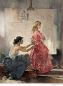 * SIR WILLIAM RUSSELL FLINT, RA, PRWS (1880-1969, BRITISH) TWO MODELS coloured print, published