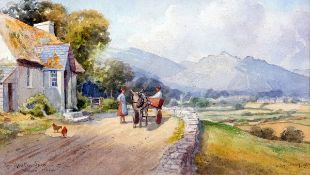 JOSEPH WILLIAM CAREY (1859-1937, IRISH) THE HEN MOUNTAIN, HILLTOWN, CO DOWN watercolour, signed