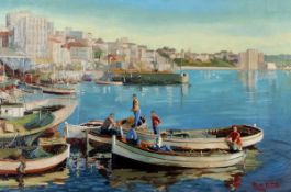 FAUSTO PRATELLA (1888-1964, ITALIAN) EARLY MORNING – NEAPOLITAN FISHERMAN oil on canvas, signed