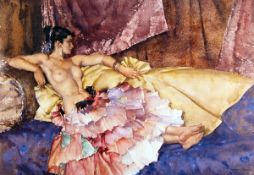 * AFTER SIR WILLIAM RUSSELL FLINT, RA, PRWS (1880-1969, BRITISH) MODEL FOR ELEGANCE coloured