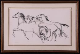 * JOHN RATTENBURY SKEAPING (1901-1980, BRITISH) ARLES HORSES pen ink and wash, signed and