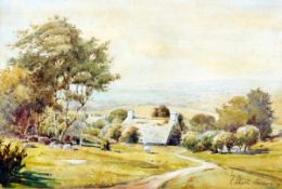 FREDERICK STUART RICHARDSON (1855-1934, BRITISH) CAERNARVON BRY watercolour, signed lower right