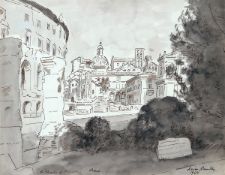 ADRIAN DAINTREY (1902-1988, BRITISH) THE THEATRE OF MARCELLUS, ROME pen and wash, signed and dated