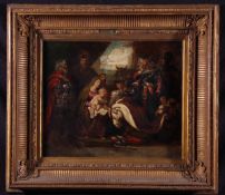 CONTINENTAL SCHOOL (18TH CENTURY) THE NATIVITY oil on canvas 16 x 20ins