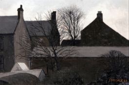 * JACK SIMCOCK (1929-2012, BRITISH) COTTAGES AND TREES oil on board, signed and dated 66 lower right