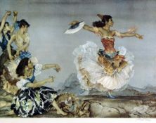 * SIR WILLIAM RUSSELL FLINT, RA, PRWS (1880-1969, BRITISH) THE DANZA MONTANA coloured print,