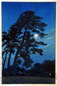 KAWASE BUNJIRO HASUI (1883-1957, JAPANESE) FULL MOON AT MAGOME coloured woodblock c1930 14 ¼ x 9 ½