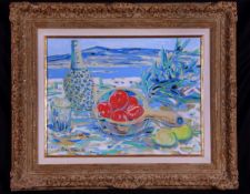 MAX RADECKER (1914-1987, DUTCH) STILL LIFE BY THE SEA gouache, signed lower left 18 x 24ins