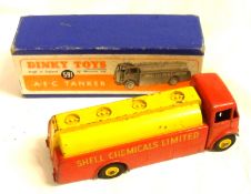 DINKY TOYS (SUPERTOYS) NO 591, a slightly playworn Yellow and Red “Shell Chemicals Limited” AEC