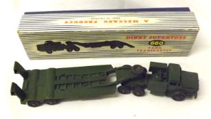 DINKY TOYS NO 660, a Thornycroft Mighty Antar Tank Transporter, good boxed