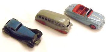 DINKY TOYS NOS 29, 36 AND 140, three early Vehicles including 29B Streamline Coach; 36D Rover Sports