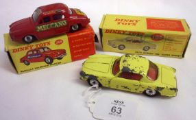DINKY TOYS NOS 185 AND 268, a scratched boxed Alfa Romeo 1900 “Super Sprint” Sports Car with a