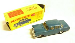 DINKY TOYS NO 186, an excellent boxed RAF Blue Mercedes-Benz 220SE Saloon, in a reasonable box (