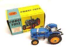 CORGI TOYS NO 55, a very good rare boxed Blue and Orange Fordson Power Major Tractor circa 1961 with