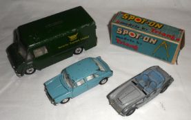 SPOT-ON MODELS BY TRI-ANG, three playworn Spot-On Vehicles including Green Commer “Security