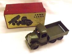 BRITAINS MILITARY SERIES NO 1335, a very good boxed 6-wheel Green Army Lorry complete with soldier