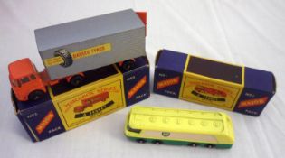 MATCHBOX TOYS “MAJOR” PACK BY LESNEY NOS M1 AND M2, a scarce boxed Green and Yellow “BP”