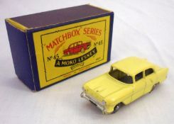 MATCHBOX SERIES (MOKO LESNEY) NO 45, an excellent boxed Yellow Vauxhall Victor Saloon (a few very