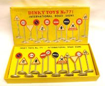 DINKY TOYS NO 771, a good boxed International Road Signs Set containing twelve signs, all in good