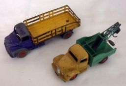 DINKY TOYS NOS 417 AND 430, two playworn Commercial Vehicles including a Blue and Yellow 417 Leyland