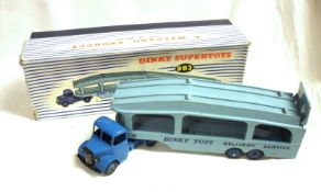 DINKY TOYS (SUPERTOYS) NO 982, a very good boxed Two-Tone Blue Bedford Articulated Pullmore Car